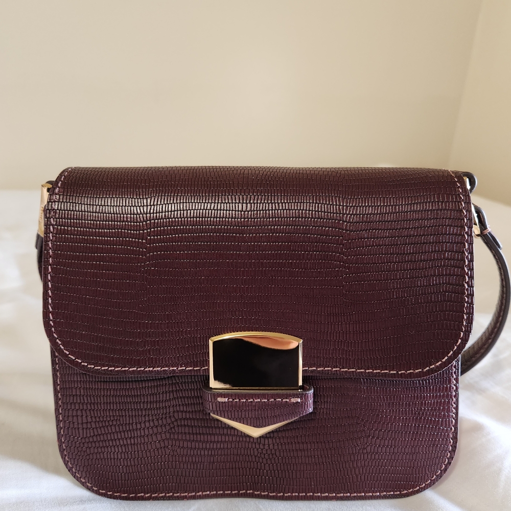 Fossil Lennox Embossed Leather Crossbody Bag